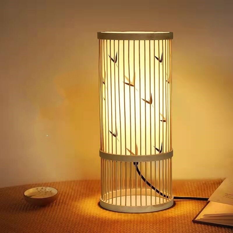 wooden table lamp that light